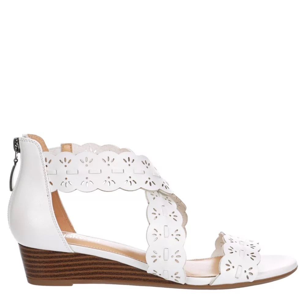 White Wedge Sandals